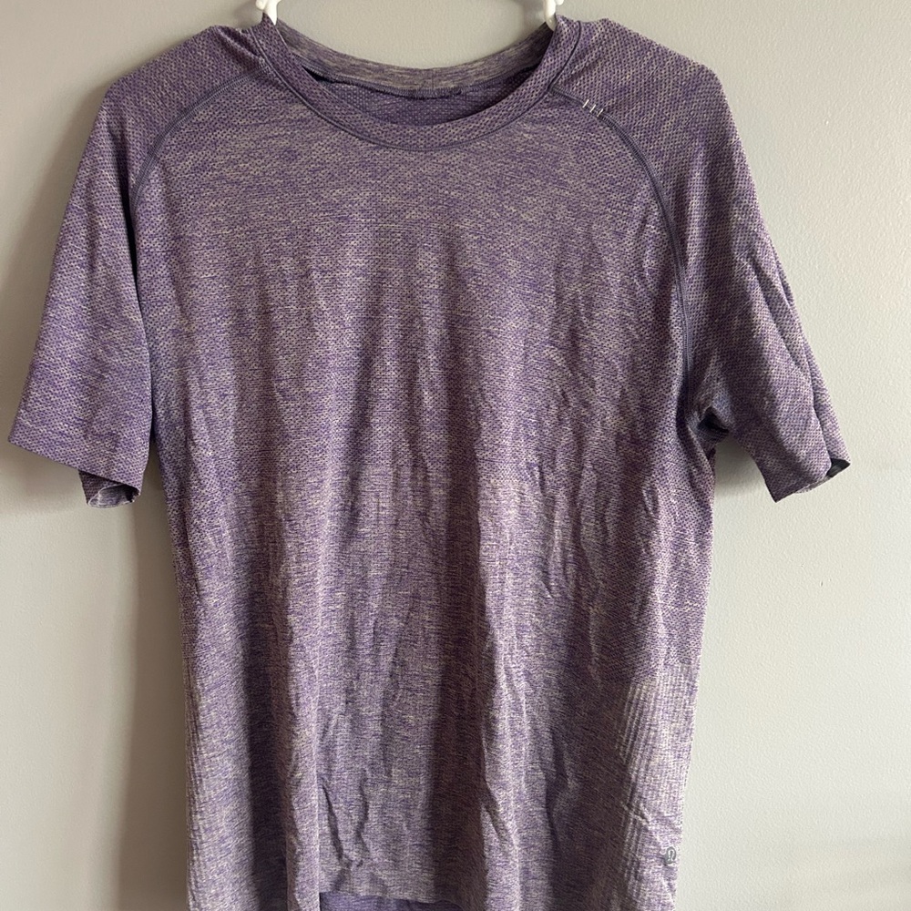 lululemon Heathered Purple Metal Vent Short Sleeve
